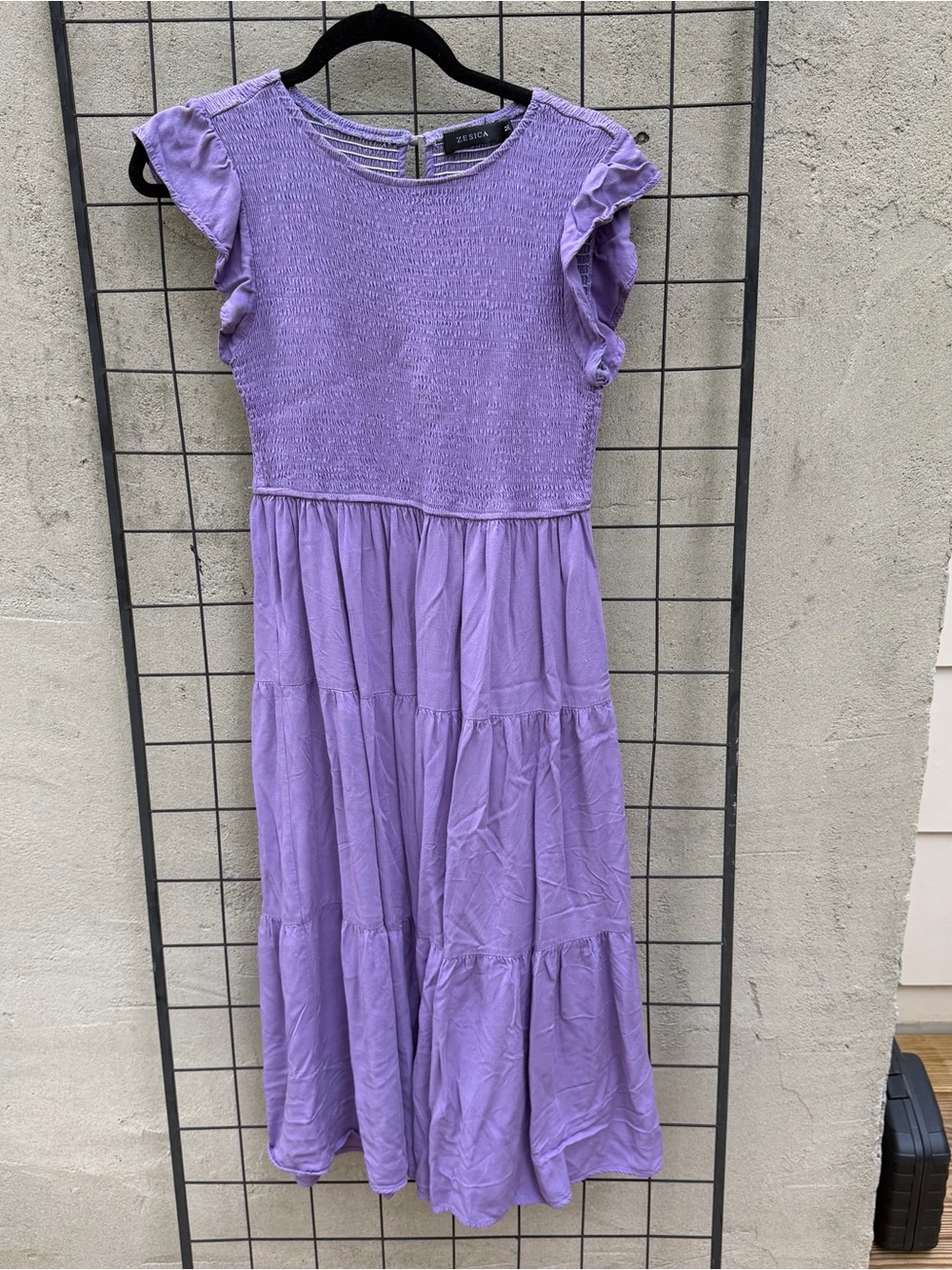 Lavender Smocked Tiered Dress
